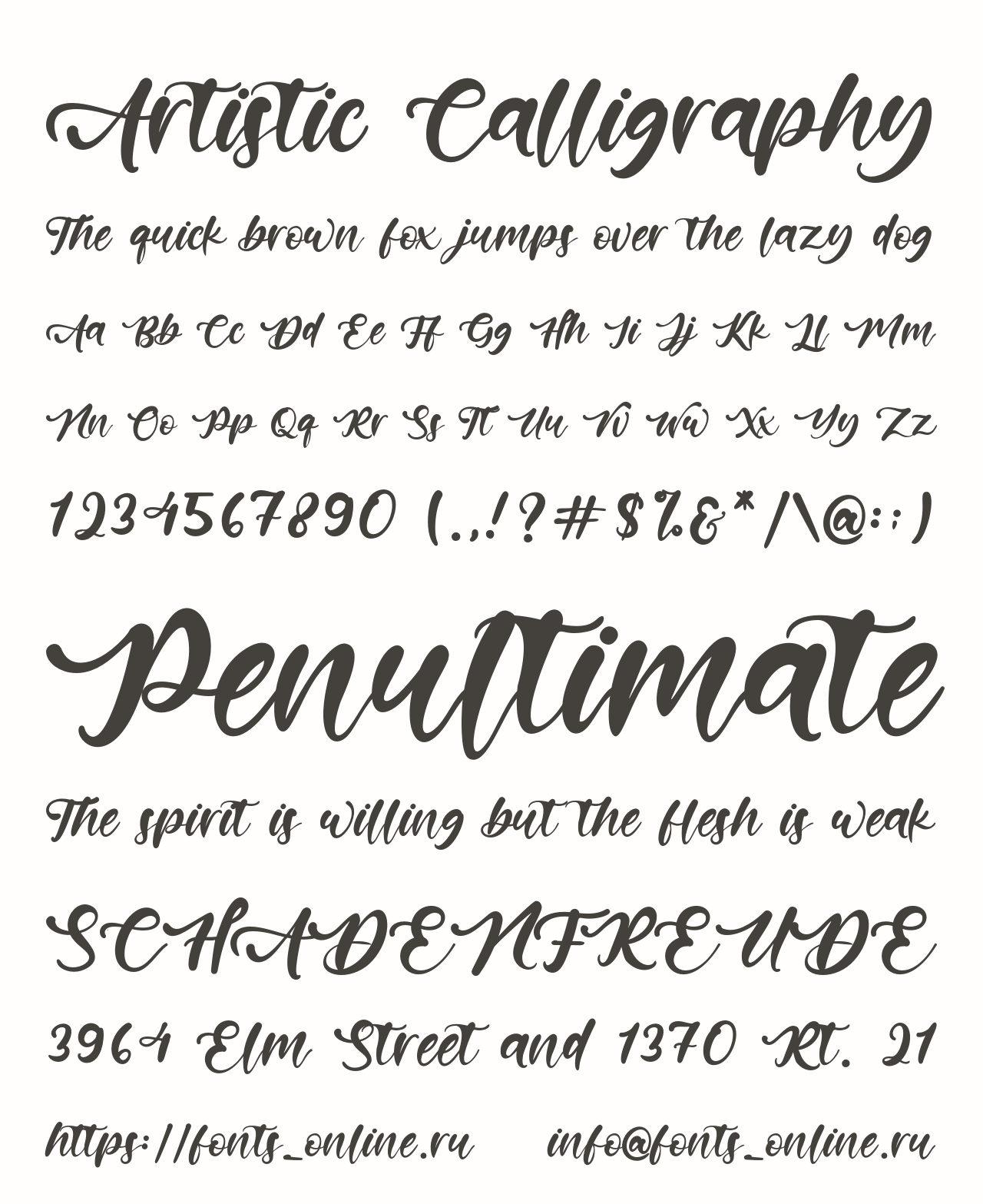 Artistic Calligraphy Free Font Download